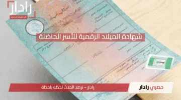 خدمة إلكترونية توفر الوقت والجهد… شهادة الميلاد الرقمية للأسر الحاضنة تغنيك عن الطوابير