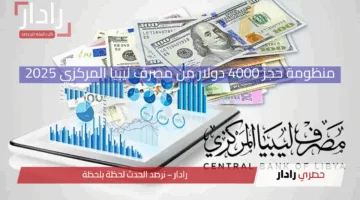 رابط منظومة حجز 4000 دولار من مصرف ليبيا المركزي 2025: خطوة نحو مساعدة المواطنين