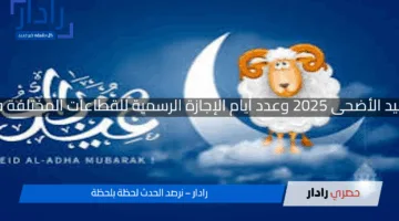 موعد عيد الأضحى 2025 وعدد أيام الإجازة الرسمية للقطاعات المختلفة في مصر