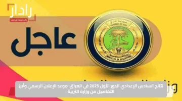 الآن.. نتائج السادس الابتدائي العراق الدور الاول 2025 وكيفية الاستعلام بسهولة