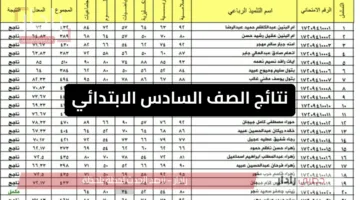 الرابط الرسمي والخطوات التفصيلية للاطلاع على نتائج السادس الابتدائي 2025 في العراق