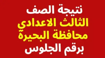الان ظهرت نتيجة الشهادة الإعدادية محافظة البحيرة 2025 استعلم برقم الجلوس عبر موقع بوابة التعليم الأساسي