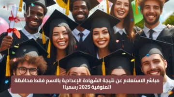 مباشر الاستعلام عن نتيجة الشهادة الإعدادية بالاسم فقط محافظة المنوفية 2025 رسمياا