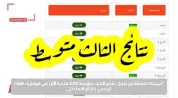 “نتيجتك بضغطة من نجاح”.. نتائج الثالث متوسط 2025 متاحة الآن على موقع najah.iq الرسمي بالرقم الامتحاني
