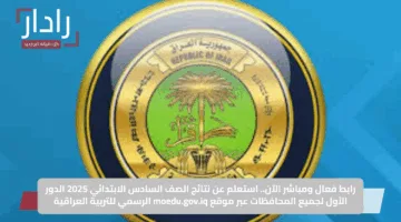 “فور ظهورها “.. خطوات بسيطة للاطلاع على نتائج الصف السادس الابتدائي في نينوى بالعراق 2025 عبر نتائجنا