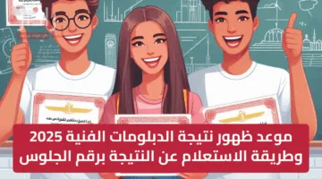 رابط بوابة التعليم الفني برقم الجلوس لإعلان نتائج الدبلومات الفنية 2025 صناعي وتجاري وزراعي