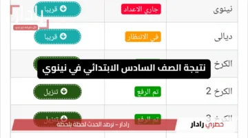 استعلم الآن.. نتيجة الصف السادس الابتدائي في نينوي بالعراق 2025 عبر نتائجنا
