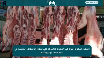 أسعار اللحوم اليوم في البحيرة وتأثيرها على سوق الأسواق المحلية في الجمعة 25 يوليو 2025