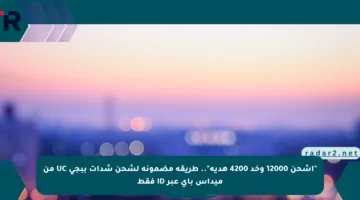“اشحن 12000 وخد 4200 هدية”.. طريقة مضمونة لشحن شدات ببجي UC من ميداس باي عبر ID فقط