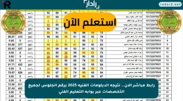 رابط مباشر الان.. نتيجة الدبلومات الفنية 2025 برقم الجلوس لجميع التخصصات عبر بوابة التعليم الفني